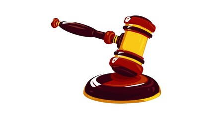 Poster - Wood gavel icon animation