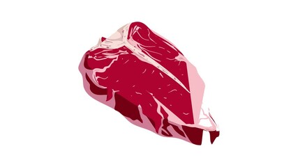 Sticker - Tbone steak icon animation