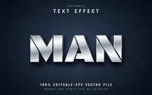 Man Text, Metalic Style Text Effect