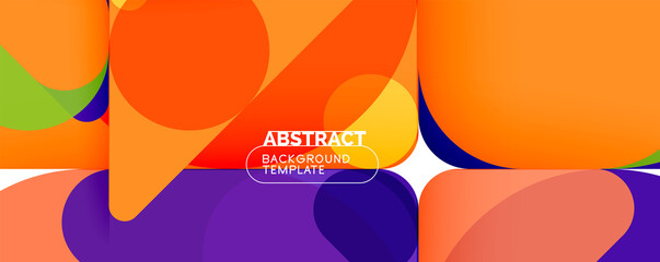 Modern geometric round shapes and dynamic lines, abstract background. Vector illustration for placards, brochures, posters and banners