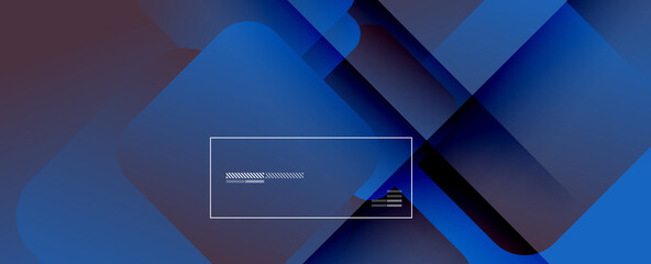 Poster - Square shapes composition geometric abstract background. 3D shadow effects and fluid gradients. Modern overlapping forms