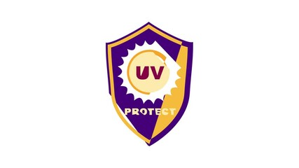 Poster - Uv shield protect icon animation