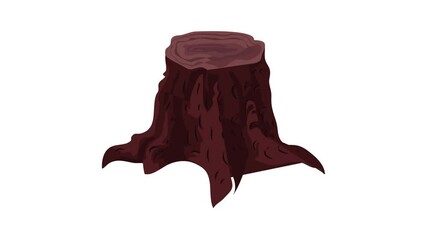 Poster - forest tree stump icon animation