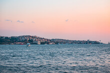 Shot Of Sunset Over Istanbul, Turkey