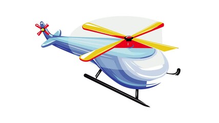 Poster - medical helicopter icon animation