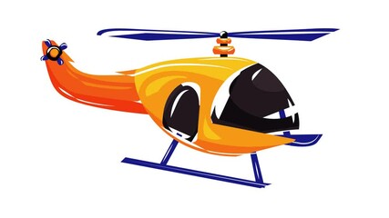 Poster - Transport helicopter icon animation