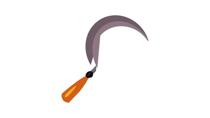 Poster - Garden sickle icon animation