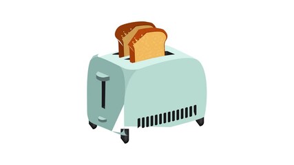 Sticker - Kitchen toaster icon animation