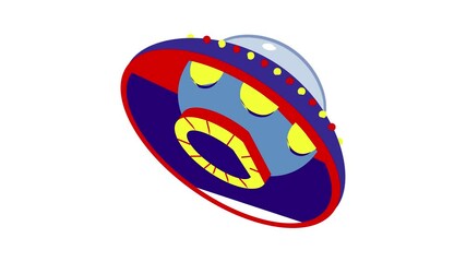 Poster - futuristic ufo icon animation