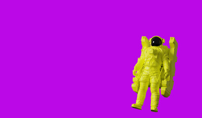 Poster - astronaut pop art poster background.