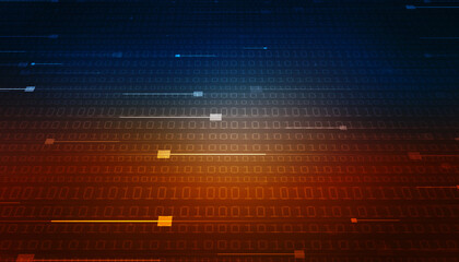 Binary Code Background, Digital Abstract technology background, Big data digital binary code, Internet Data Communication and Transfer background, Futuristic information technology concept
