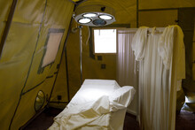 Lighting Device Above The Surgical Table In A Military Field Hospital