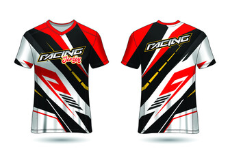 Sports Racing  Jersey Design Template for Team Uniforms Vector