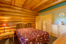 Beautiful And Modern Home And Log Cabin Bedroom Interior Design.