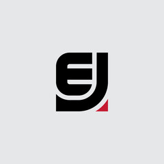 Poster - j and e - initials or logo. je - monogram or logotype. ej - vector design element or icon.