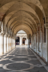  Venice with Doge palace on Piazza San Marco in Italy
