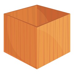 Poster - Plywood box icon. Cartoon of Plywood box vector icon for web design isolated on white background