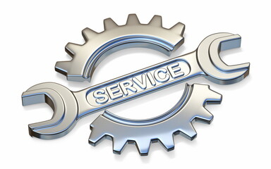 Metal service icon 3D