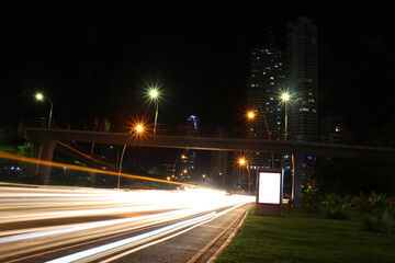 night traffic in the city