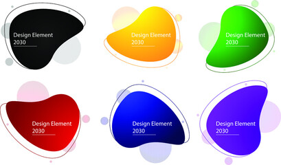 Poster - Modern Abstract Design Elements Concept Eps 10. Colorful gradient design elements flowing smooth concept vector