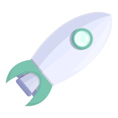 Poster - Rocket research scientist icon. Cartoon of Rocket research scientist vector icon for web design isolated on white background