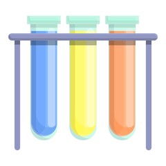 Poster - Test tube scientist icon. Cartoon of Test tube scientist vector icon for web design isolated on white background