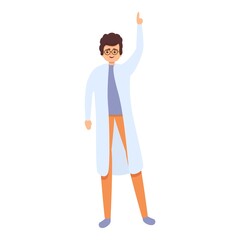 Poster - Young scientist icon. Cartoon of Young scientist vector icon for web design isolated on white background