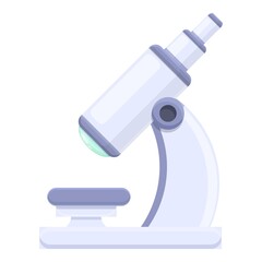 Poster - Scientist microscope icon. Cartoon of Scientist microscope vector icon for web design isolated on white background