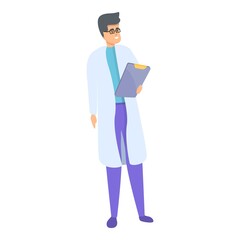 Poster - Chemist scientist icon. Cartoon of Chemist scientist vector icon for web design isolated on white background