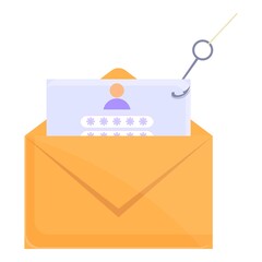 Poster - Phishing mail icon. Cartoon of Phishing mail vector icon for web design isolated on white background