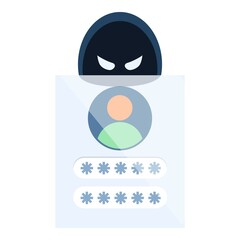 Aufkleber - Hack personal data icon. Cartoon of Hack personal data vector icon for web design isolated on white background