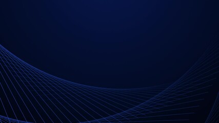 Aufkleber - 4K Loop Animation minimal Blue twirl flowing wave smooth dynamic Lines. Business science technology presentation concept clean background.