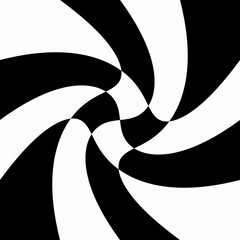 Poster - Curly black and white swirl. Vector.