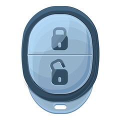 Poster - Button smart car key icon. Cartoon of Button smart car key vector icon for web design isolated on white background