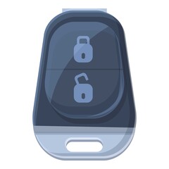 Poster - Plastic smart car key icon. Cartoon of Plastic smart car key vector icon for web design isolated on white background