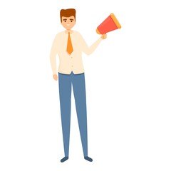 Poster - Man task schedule icon. Cartoon of Man task schedule vector icon for web design isolated on white background