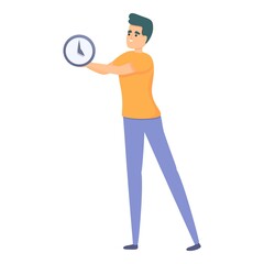 Poster - Time task schedule icon. Cartoon of Time task schedule vector icon for web design isolated on white background