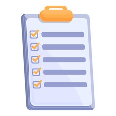 Poster - Clipboard task schedule icon. Cartoon of Clipboard task schedule vector icon for web design isolated on white background