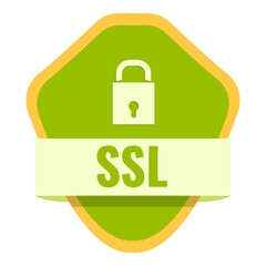 Poster - Ssl certificate icon. Cartoon of Ssl certificate vector icon for web design isolated on white background