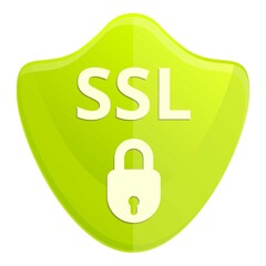 Poster - Https ssl certificate icon. Cartoon of Https ssl certificate vector icon for web design isolated on white background