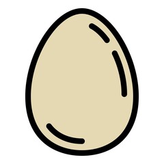 Poster - Egg icon. Outline Egg vector icon for web design isolated on white background