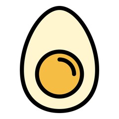 Poster - Half boiled egg icon. Outline Half boiled egg vector icon for web design isolated on white background
