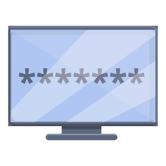 Poster - Monitor cipher icon. Cartoon of Monitor cipher vector icon for web design isolated on white background