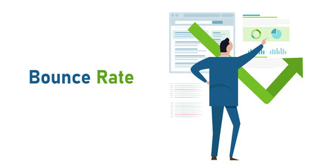 Poster - bounce rate number of visitor leave exit from website analytics website flow
