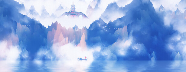 Wall Mural - Abstract Cool cosmic explosion style background