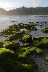 Beautiful afternoon scenery at Wediombo Beach. Wediombo Beach is located in Gunung Kidul, Yogyakarta, Indonesia.