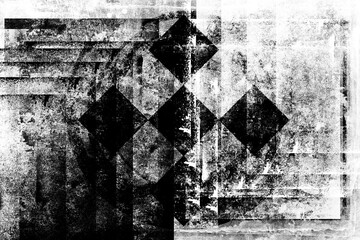 Wall Mural - Abstract grunge futuristic cyber technology background. Sci-fi circuit design. Blueprint on old grungy surface. Futuristic technology design. Cyber punk backdrop