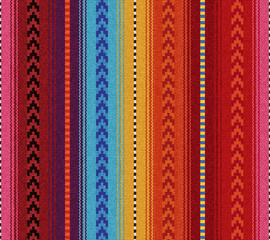 Wall Mural - Blanket stripes seamless vector pattern. Serape design