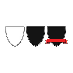 Wall Mural - shield icon vector template isolated. logo design, flat editable vector illustration on white backgr