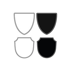 Wall Mural - shield icon vector template isolated. logo design, flat editable vector illustration on white backgr
